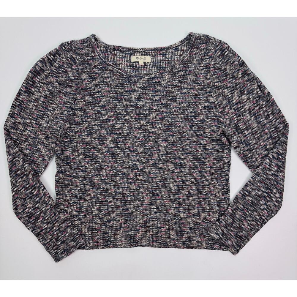 Madewell Multicolor Marled Knit Scoop Neck Sweater Size Medium - Picture 5 of 10